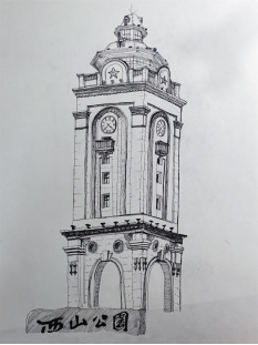 矗立在江边的钟楼是万州的标志性建筑,也是他小时候回忆最深刻的地方